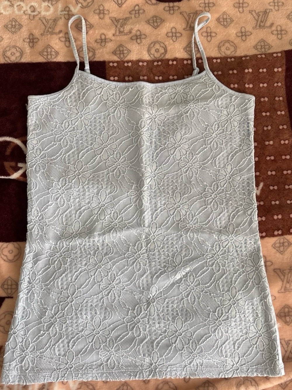 Blue lace cami